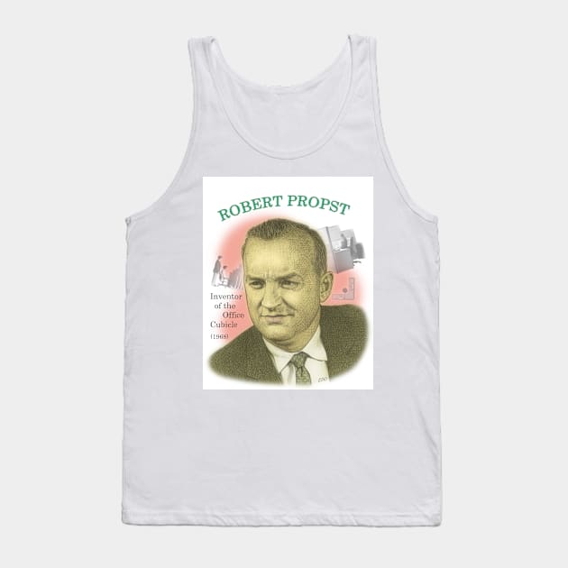 Robert Propst, Inventor of the Office Cubicle Tank Top by eedeeo